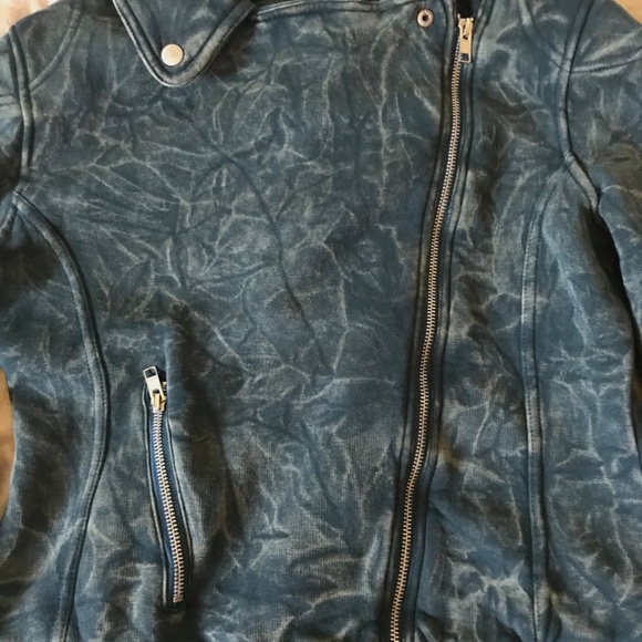 Hoodies Distressed Sweatshirt Motorcycle Jacket - Picture 5 of 9
